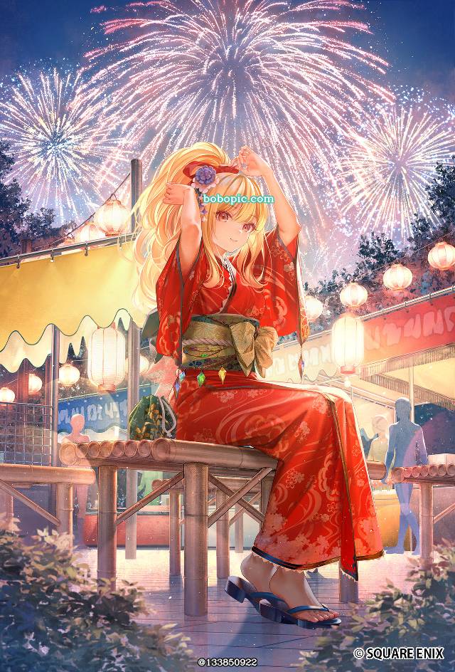 Romancing SaGa RS, Romasaga, 商业绘图, 焰火, festival, 女孩子, market stall