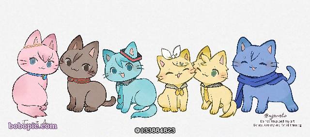 vocaloid, transforming into a cat