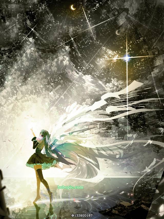 miku, 初音未来, summer Comiket, 风景, background, 原创, 女孩子, 插画, original tag for fanmade works
