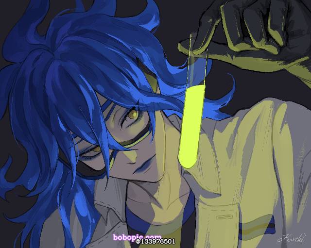 男孩子, Idia Shroud, 扭曲仙境, Twisted Wonderland, Blue, Twisted Wonderland fanart