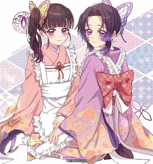 和服, 栗花落香奈乎, 蝴蝶忍, 鬼灭之刃, Demon Slayer: Kimetsu no Yaiba 1000+ bookmarks