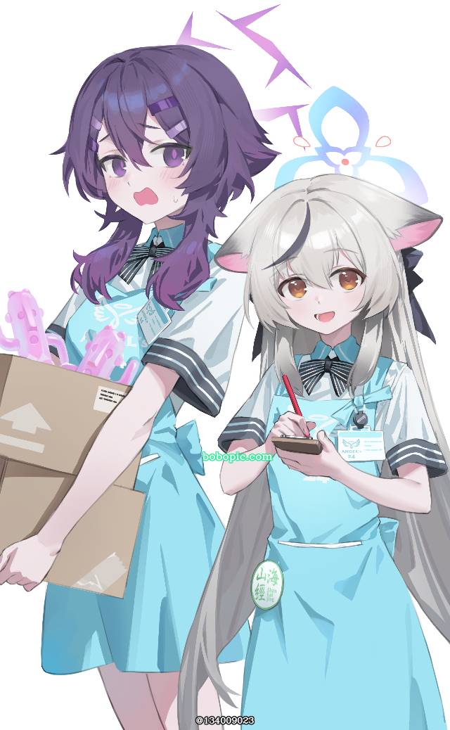 Sunohara Kokona, Haruka Igusa, uniform, 女孩子, 萝莉, Blue Archive 1000+ bookmarks