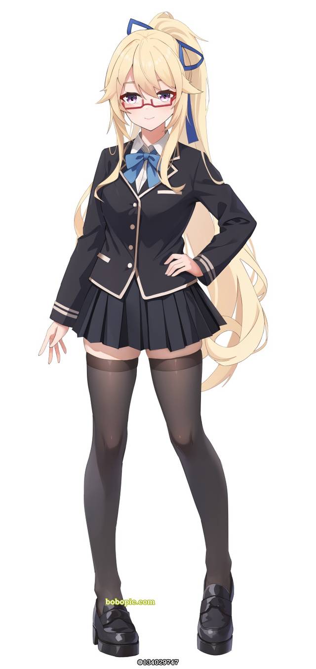 战舰少女R, Warship Girls, 黑裤袜, 女高中生, 丝袜, 白色过膝袜
