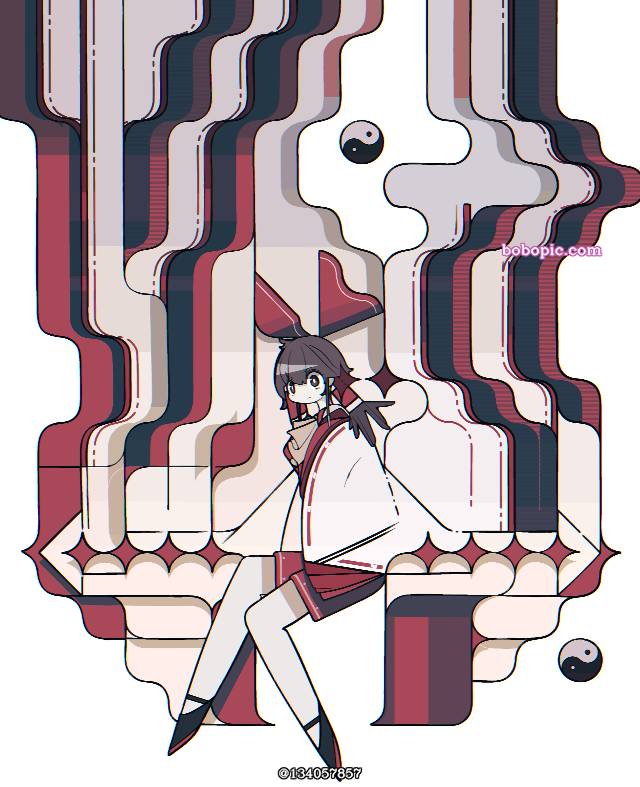 东方Project, 东方, 鼠绘, altered attire, 博丽灵梦, Touhou Project 100+ bookmarks, 东方Project250收藏