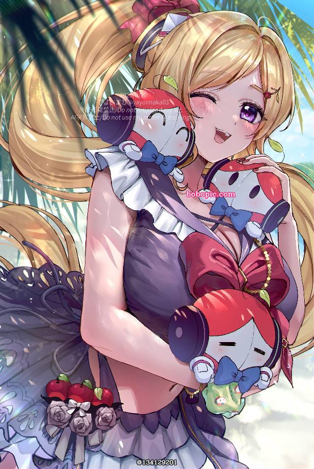 虚拟主播, Hololive, Aki Rozenthal, 女孩子, 金发, 肚脐, Virtual Youtuber 100+ bookmarks