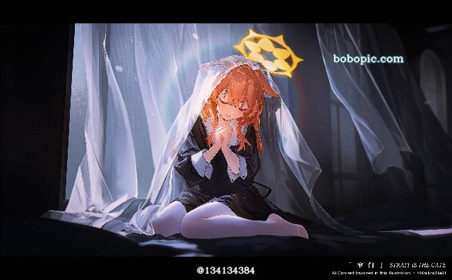Mari Iochi, 碧蓝档案, 兽耳, AI 画作, 白裤袜