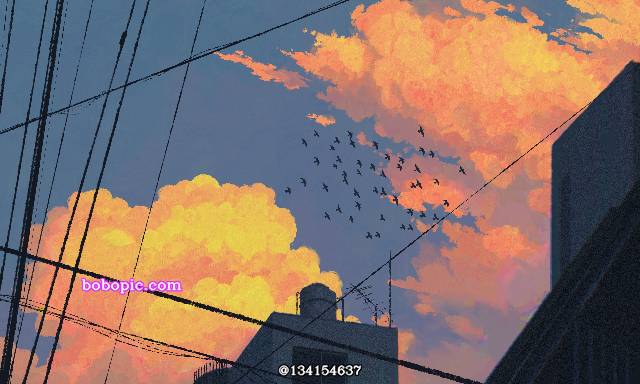 风景, sky, aesthetic, illustration, background