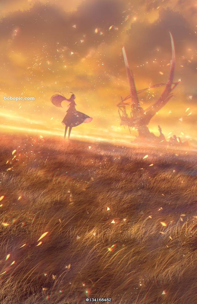 女孩子, 风景, 原创, 黄昏
