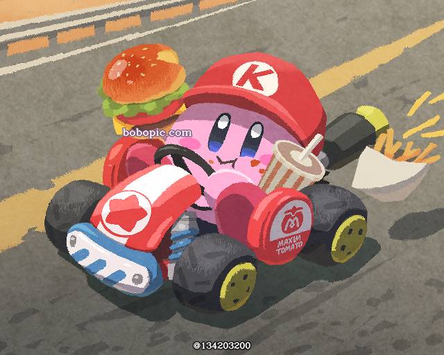 星之卡比, 卡比, 食物, beverage, 汉堡包, 大本真基子, Kirby 500+ Bookmarks