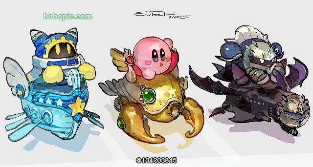 Lor Starcutter, 魅塔骑士, 卡比, 魔法洛亚, 星之卡比