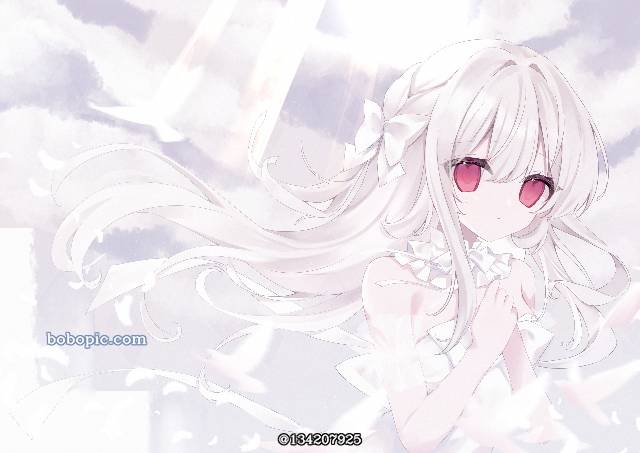 原创, 女孩子, 白发, young girl
