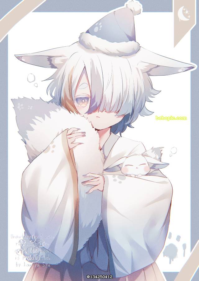 尾巴, fox, fox ears, kimono, 原创, 原创, 兽耳