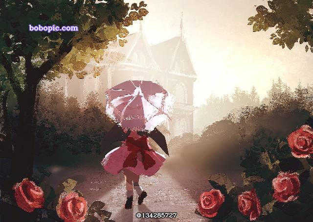 风景, background, 女孩子, 东方, 插画, 东方Project, 蕾米莉亚·斯卡蕾特