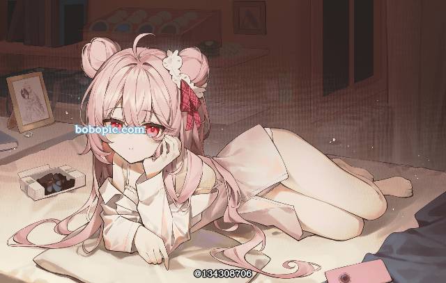 病娇,粉色头发,女孩子图片