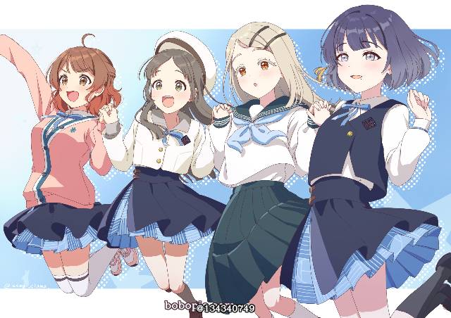 Gakuen IDOLM@STER, Ume Hanami, China Kuramoto, Hiro Shinosawa, Misuzu Hataya