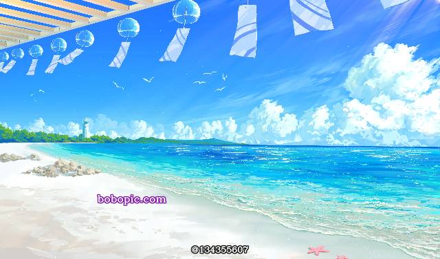 原创, 风景, background, 风铃, 夏日天空, 海滩