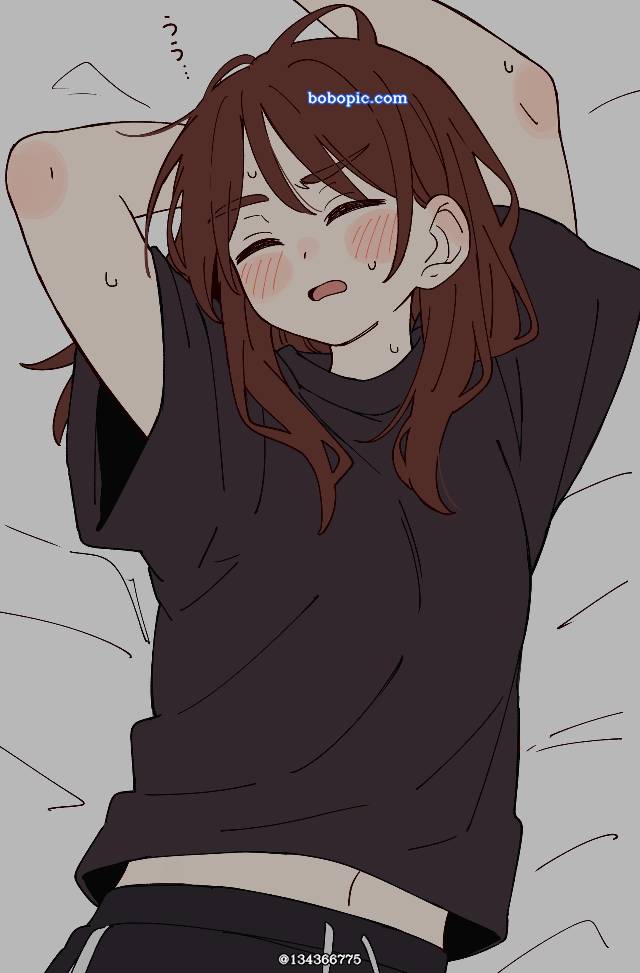 原创角色, midriff, 原创角色, 我家孩子, 女孩子, long brown hair, casual clothes, 原创1000users加入书籤