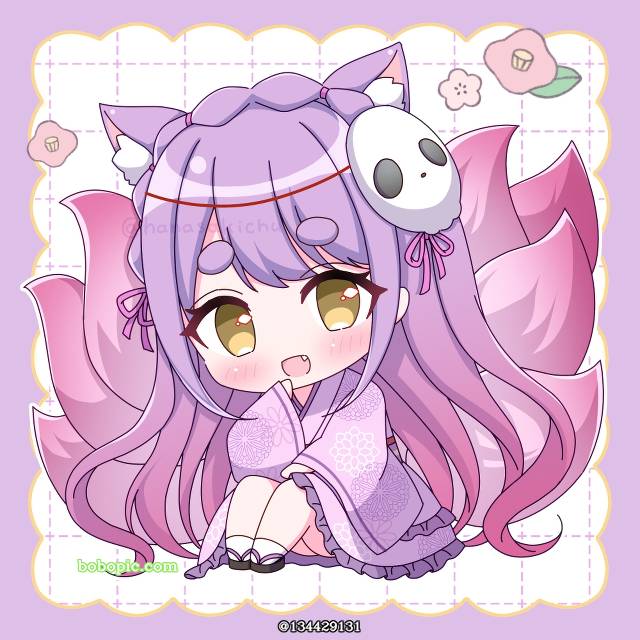 chibi, 虚拟主播, nine-tailed, mask, 兽耳, Virtual Youtuber 100+ bookmarks