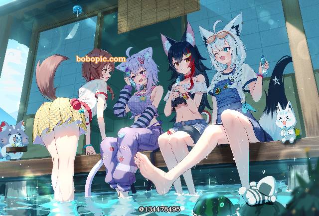 Hololive, 猫又小粥, 大神澪, 白上吹雪, 戌神沁音, 外廊, 虚拟YouTuber 500收藏