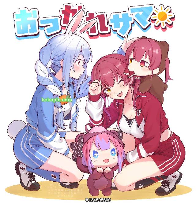 Hololive, Houshou Marine, Usada Pekora, bear, Marine's Treasure