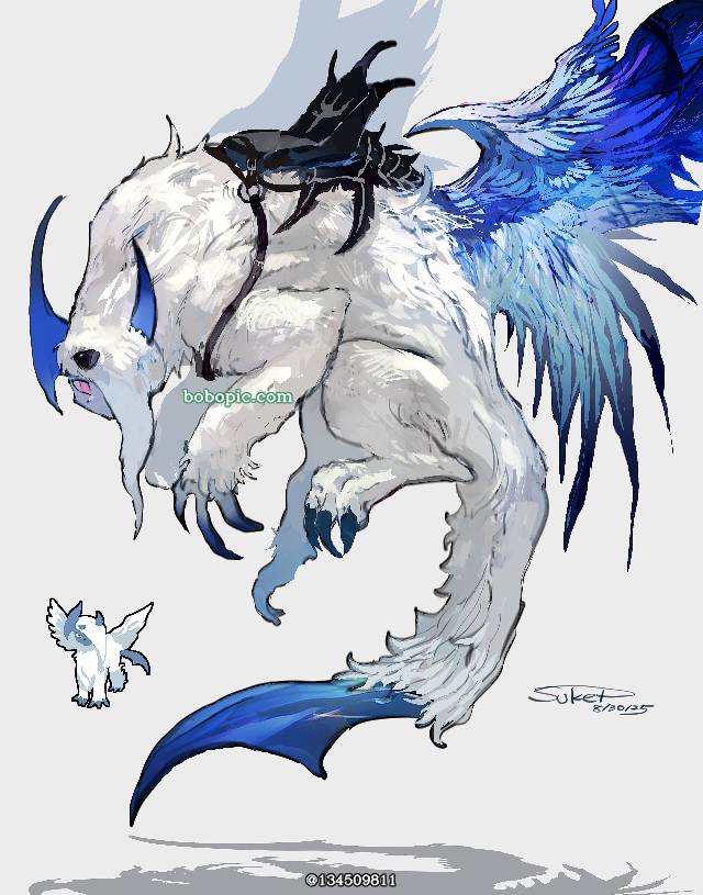 Mega Absol, absol, 精灵宝可梦, 口袋妖怪, 厚涂, Mega Evolution