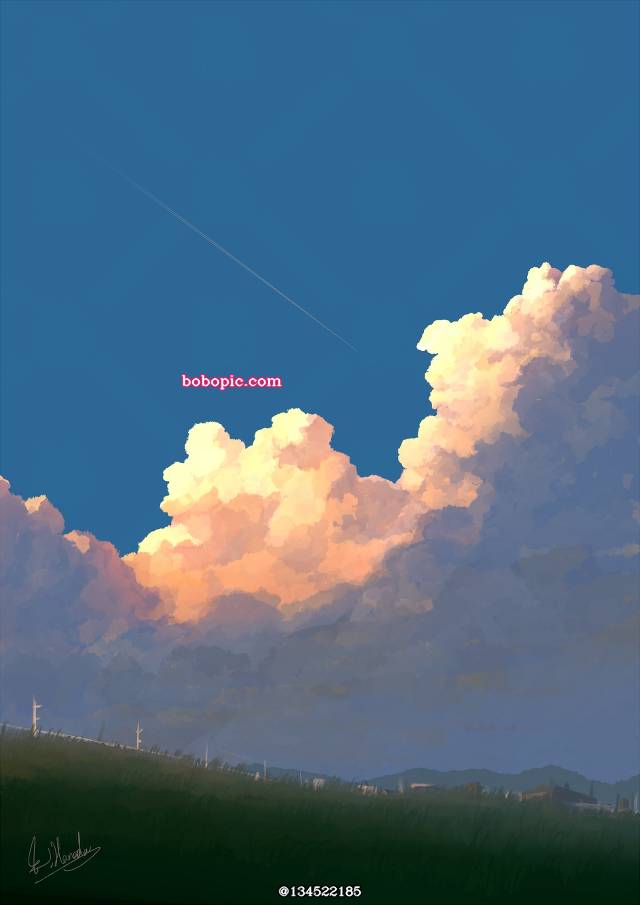 sky, 风景, 原创, 蓝天, 夕阳