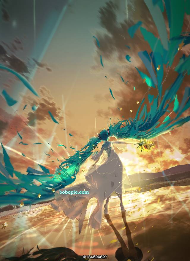 初音未来, 风景, background, 插画, 原创, 世界计划, Vocaloid