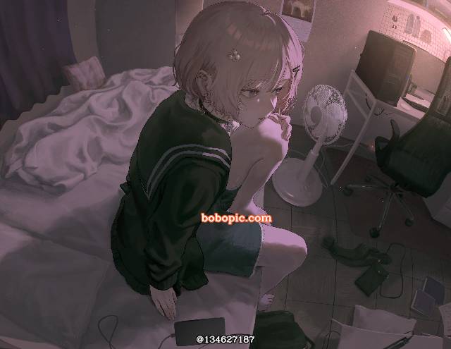 原创, 女孩子, 粉色头发, 房间, background, fisheye