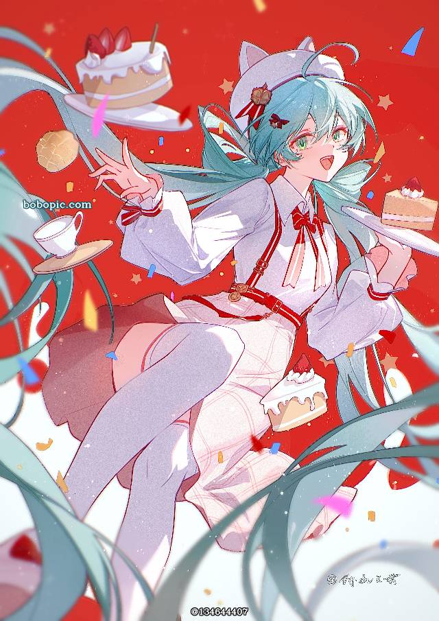 插画, 可爱, beautiful girl, 女孩子, miku, hatsune, 初音未来, VOCALOID 100收藏
