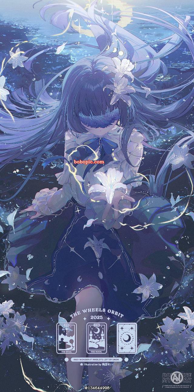 requested illustration, 女孩子, night