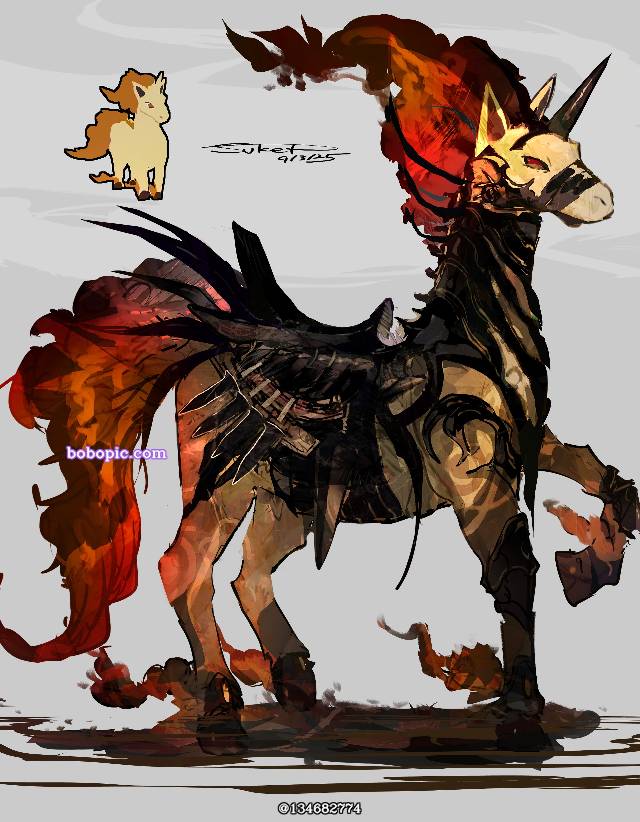 Rapidash, 精灵宝可梦, 口袋妖怪, 厚涂, Rapidash (Pokémon)
