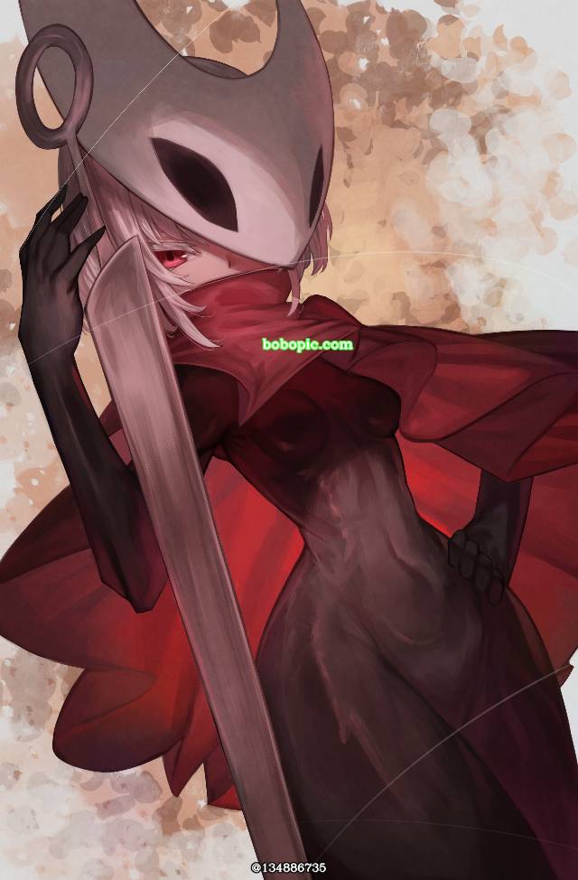 空洞骑士, Hornet, 女孩子, red eyes, 短发, 白发, 500收藏