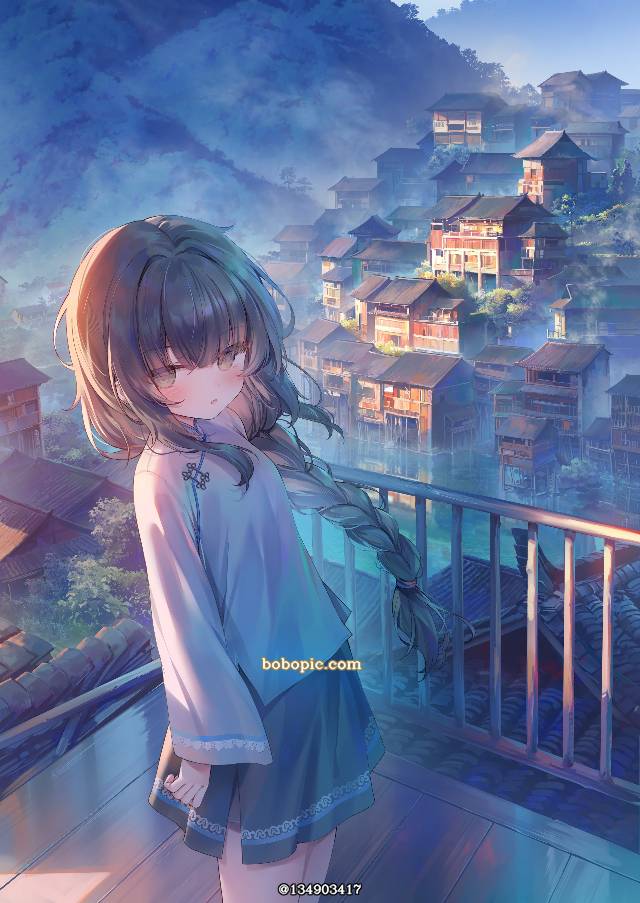 风景, young girl, background