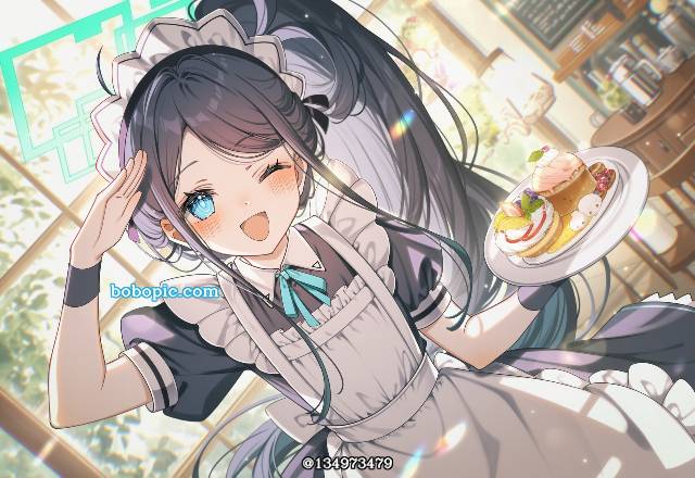 AI 画作, 女孩子, 萝莉, 碧蓝档案, Alice Tendou, Alice Tendou (maid), 女仆