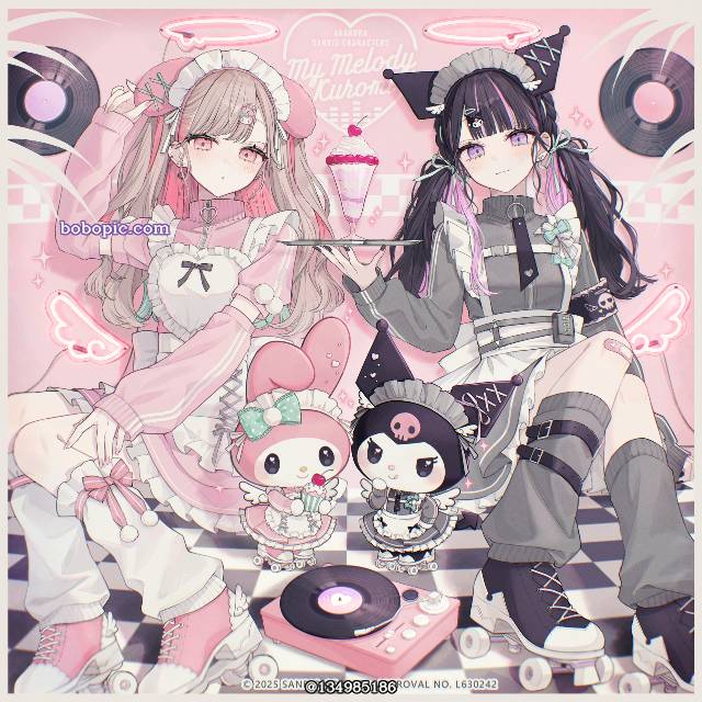 商业绘图, My Melody, Kuromi, 原创1000users加入书籤
