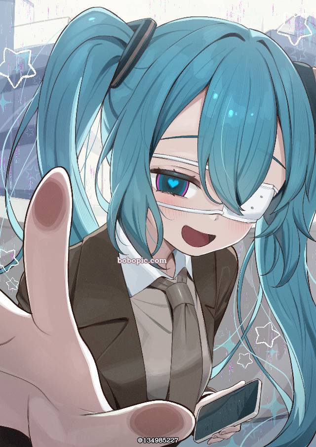 初音未来, Vocaloid, 女孩子, 插画, VOCALOID 1000收藏