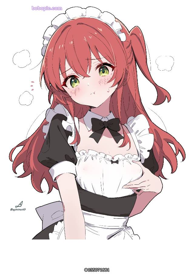 Ikuyo Kita, 喜多郁代, 女仆装, 女孩子, red hair