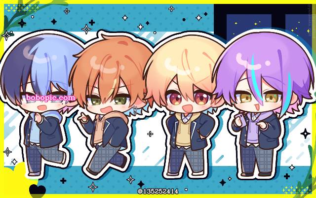 一张天马司,青柳冬弥,神代类,世界计划,东云彰人绘画图片