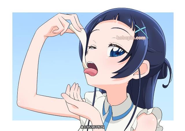 光之美少女, tongue out