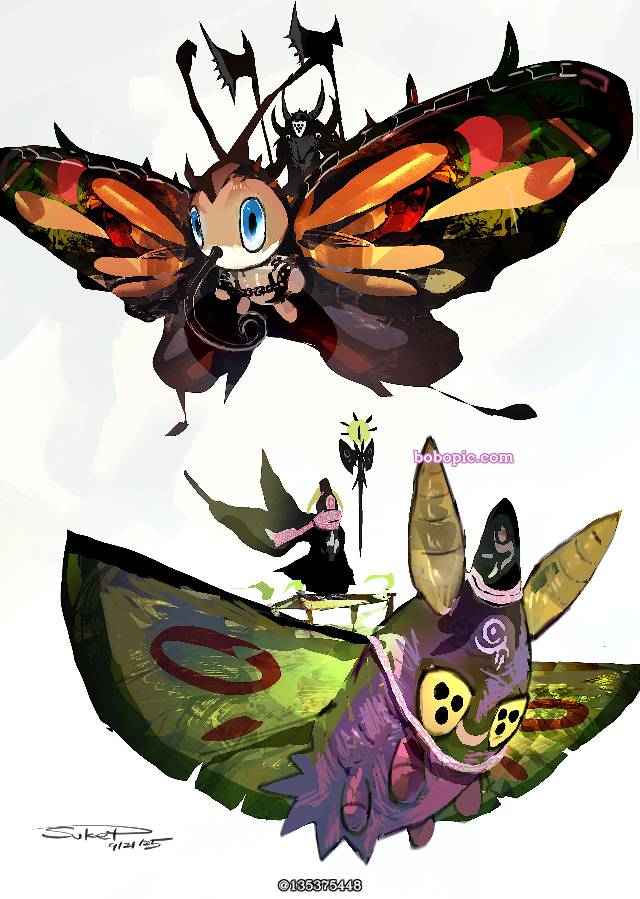 Dustox, Beautifly, 精灵宝可梦, 口袋妖怪, 厚涂