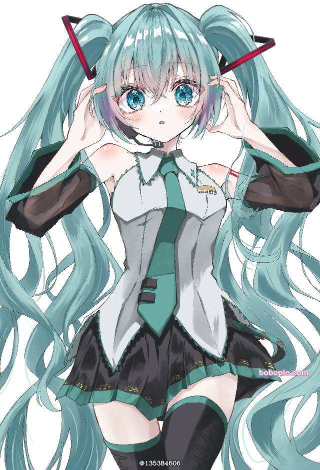 初音未来, 插画, 女孩子