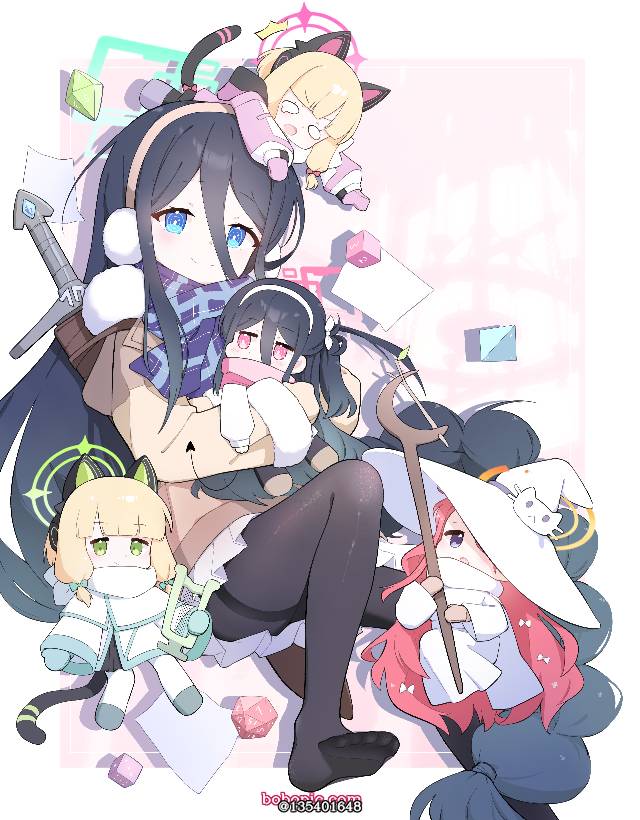 碧蓝档案, Alice Tendou, key（蔚蓝档案）, Saiba Momoi, Saiba Midori, Hanaoka Yuzu