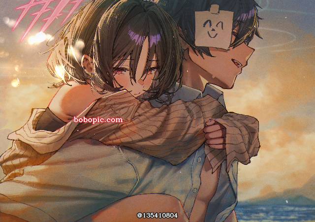 碧蓝档案, 戒野美咲, piggyback ride, Blue Archive 1000+ users
