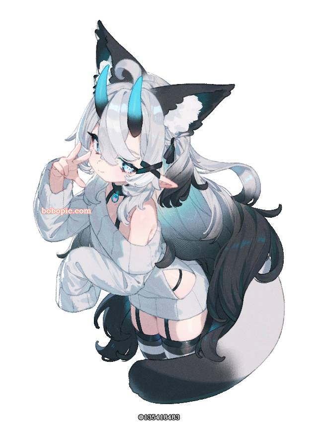 女孩子, 萝莉, original character, cat ears, 绝对领域, 尾巴, neko musume, 大腿