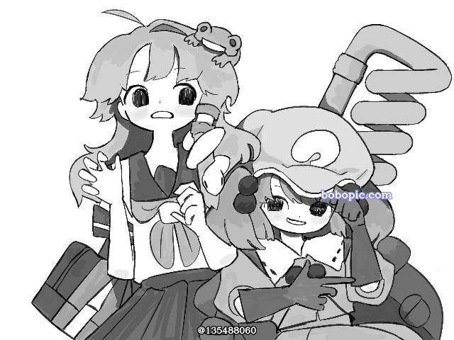 东方, 东风谷早苗, 河城荷取, 水手服