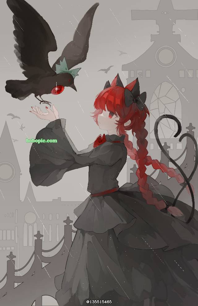 一张火焰猫燐,东方Project,灵乌路空绘画图片