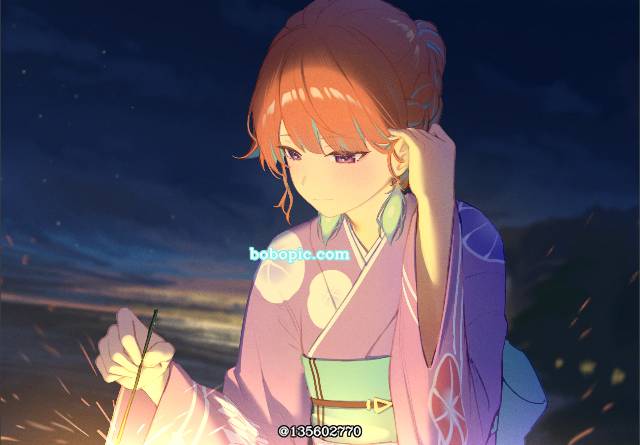 Hololive, 虚拟主播, 和服, uniform, 焰火, Virtual Youtuber 100+ bookmarks