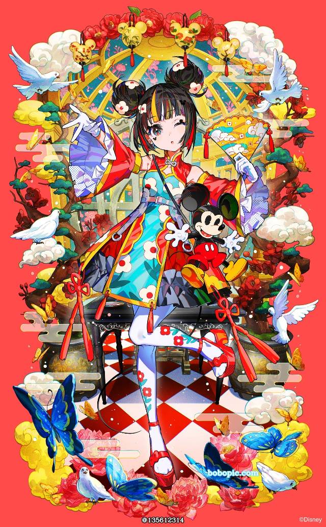 迪士尼, mickey, mickey mouse, 女孩子, 原创, 原创, 原创1000users加入书籤, 商业绘图