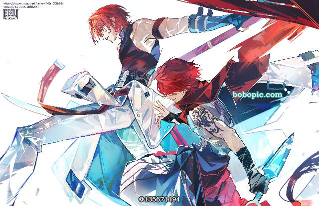 插画, 风魔小太郎（Fate）, 男孩子, red hair