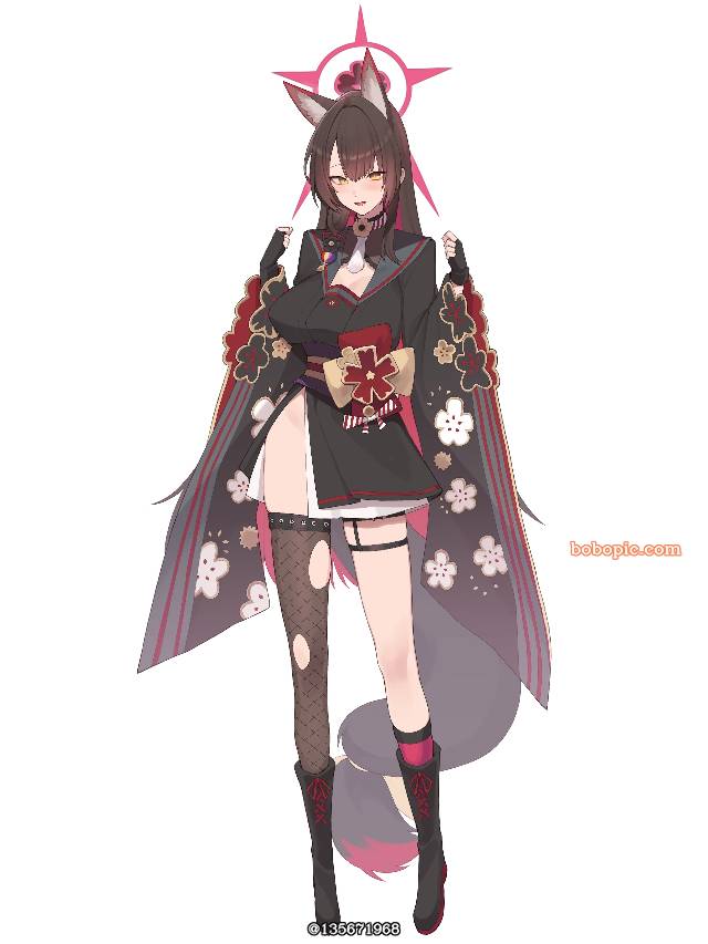 碧蓝档案, 狐坂若藻, fox girl, 卧槽好可爱